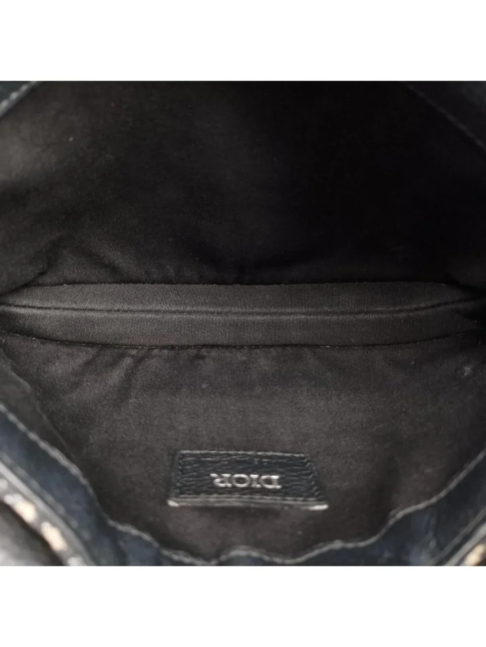 Dior Saddle Pouch Navy Black Jacquard